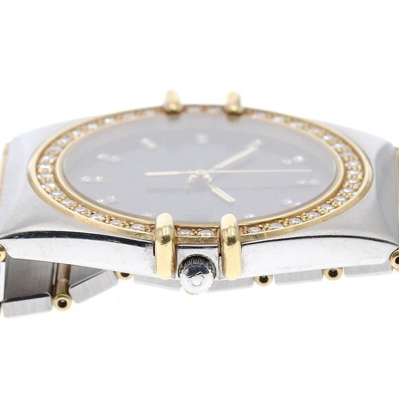 OMEGA Constellation Diamond bezel full bar black Dial Quartz Men's Watch_895084 - Picture 3 of 6